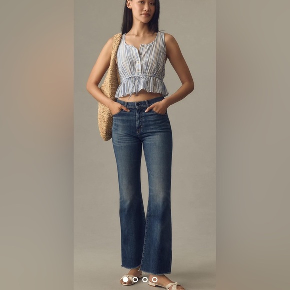 NWT ASKK NY Geek High-Rise Crop Flare Jeans
